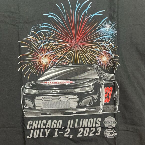 2XL Nascar 2023 Chicago Street Race Tank Top Mens Shirt Fireworks Black Size New - Picture 3 of 4